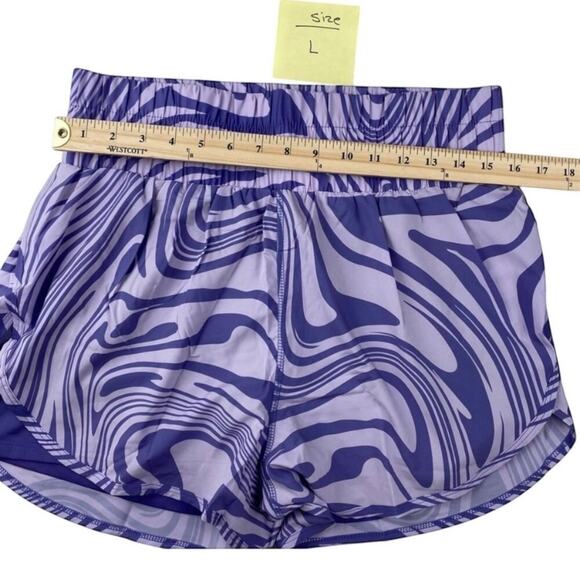 Vitality x Cosmopolitan Women’s Running Shorts – Purple Marble Swirl Print, L - Picture 7 of 7